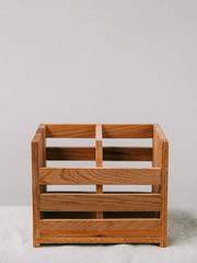 wooden Cutlery stand on a white background