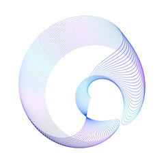 Circular Wireframe mesh circles lines effect logo element24