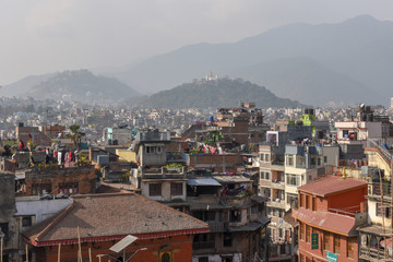 Fototapeta premium The skyline of Kathmandu in Nepal