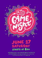 Game night flyer.