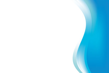 Abstract Blurry Smooth Blue White Wave Gradient Background Design, Soft Blue White Wave Background Template Vector