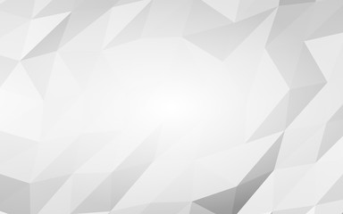 Fototapeta premium White abstract background. Lowpoly backdrop. Crumpled paper. 3D illustration