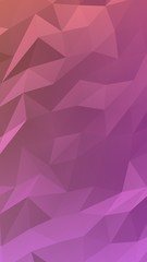 Abstract triangle geometrical pink background. Geometric origami style with gradient. 3D illustration