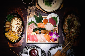 Beautiful set of Japanese food