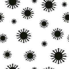 Virus crown pattern on a white background.