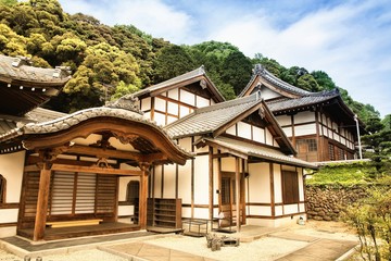 Inuyama, Japan. Filtered image style.