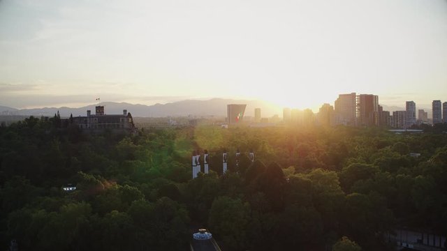 Castillo de Chapultepec Mexico Cinematic Drone View