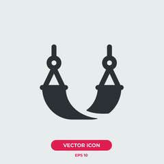 Hammock vector icon illustration. Ui/Ux. Premium quality.