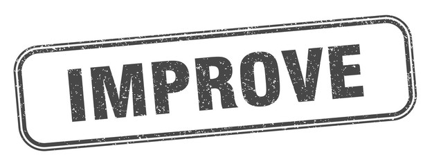 improve stamp. improve square grunge sign. label