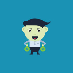 cute businessman vector cartoon design