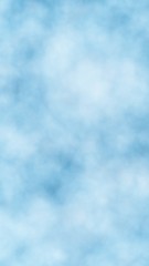 Background of abstract white color smoke isolated on blue color background. The wall of white fog. 3D illustration