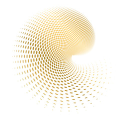 golden Design elements 3d shell swirl circle elegant form04