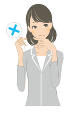 スーツを来た社会人女性のイラスト