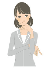 スーツを来た社会人女性のイラスト