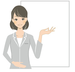 スーツを来た社会人女性のイラスト