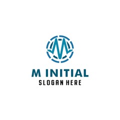 logo M initial  for company