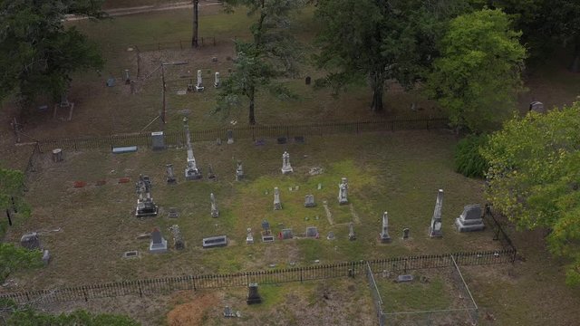 Old Cemetery with Antique Grave Markers, Bryan, Texas, USA