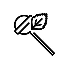 mint chupachups icon vector. mint chupachups sign. isolated contour symbol illustration