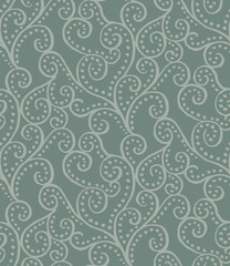 Seamless Pattern Design, Hand-drawn Paisley Style