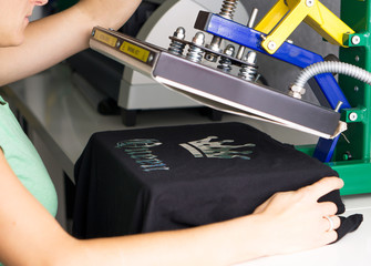 T-shirt is printed with flex foil