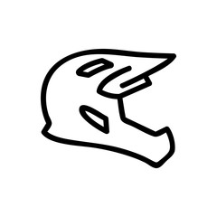 full face cross helmet icon vector. full face cross helmet sign. isolated contour symbol illustration