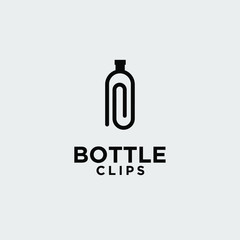 simple pencil clip logo icon design template