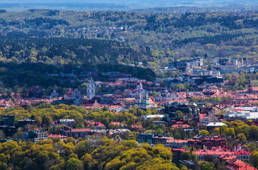 Aerial view of the city of Vilnius