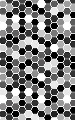 White honeycomb with a gradient color. Isometric geometry. 3D illustration