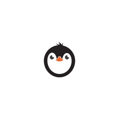 penguin logo vector icon illustration