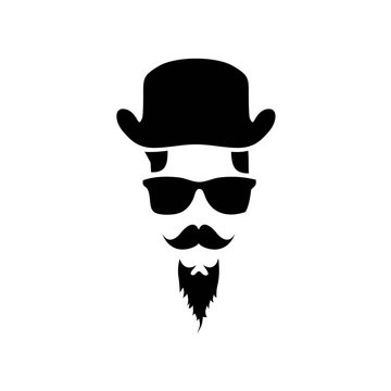 logo  hipster icon vector