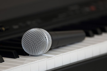 close up of a microphone