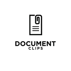 simple pencil clip logo icon design template