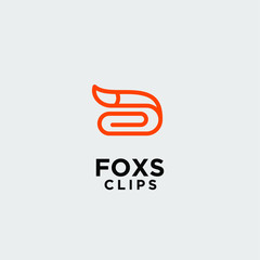 simple pencil clip logo icon design template