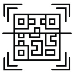 QR-code. Icon sample QR code