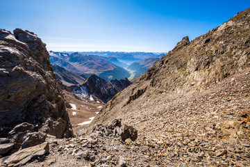 Cable Cars from the Karlesjochbahn in the Kaunertal bring tourists to a observation deck on 3,113m with a great view of mountains in three countries. There is also the border between Austria and Italy