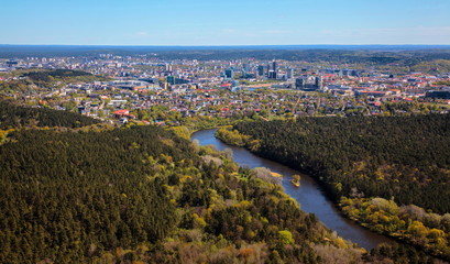 Aerial view of the city of Vilnius