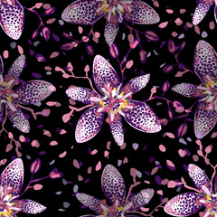 Tropical seamless floral pattern