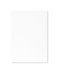 White sheet of paper. Realistic empty paper note template of A4 format isolated on white background