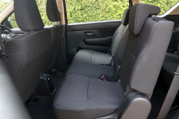 The second row seat of an SUV