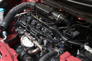 Fototapeta na wymiar SUV Car Engine