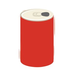 赤い空き缶のイラスト