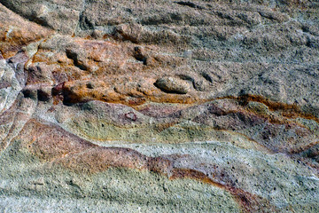 Greece, Cyclades Islands, Kimolos: multicolored rock