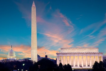 Lincoln Memorial, Monument and Capitol Building