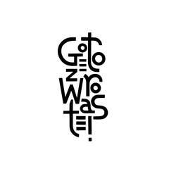 Obraz premium Go to zero waste. Eco style vector lettering.