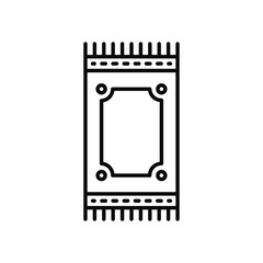 EID mubarak concept, prayer rug, line style