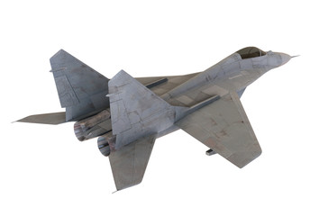 Fototapeta na wymiar Fighter aircraft isolated on white background - 3D Render