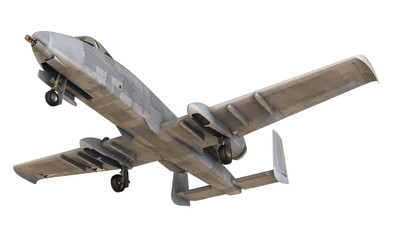 Fighter aircraft isolated on white background - 3D Render