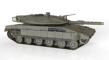 Military Tank isolated on white background &ndash; 3D Render