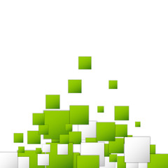 modern template green and gray geometric square pattern overlay on white background with space for your text. Vector illustration. eps 10