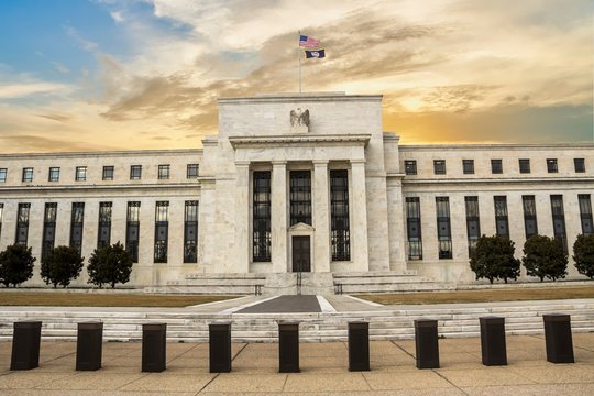 headquarters of the Federal Reserve in Washington, DC, USA,FED	